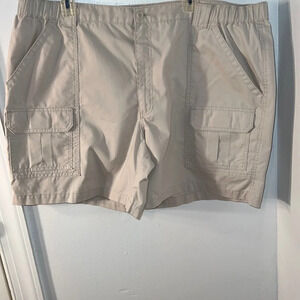 Savane, 44W ,Light stone Bermuda 6 pocket khaki cargo shorts. 60% cotton 40% pol